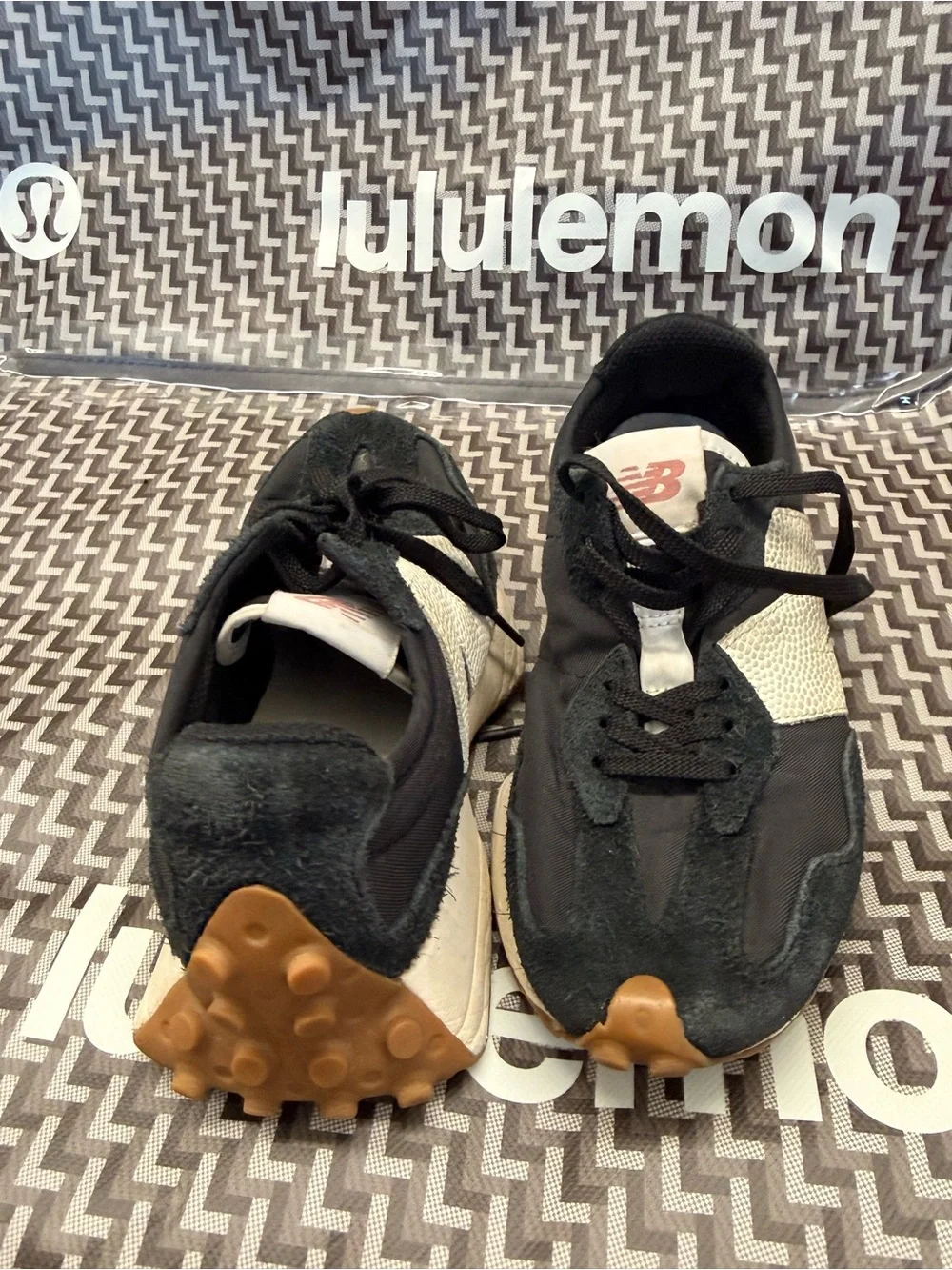 New Balance Black and White Retro Runner Sneakers